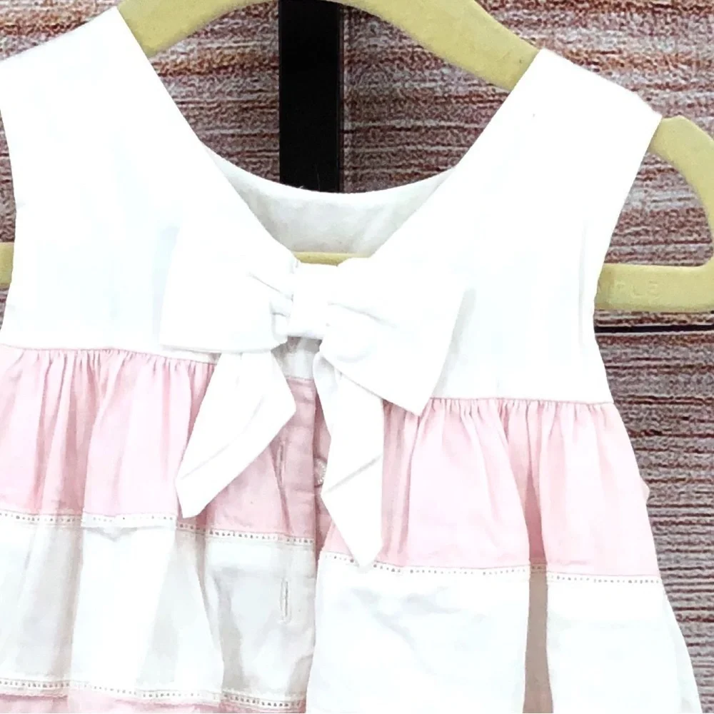 Janie and Jack Pink and White Sundress Size 12 to 18
